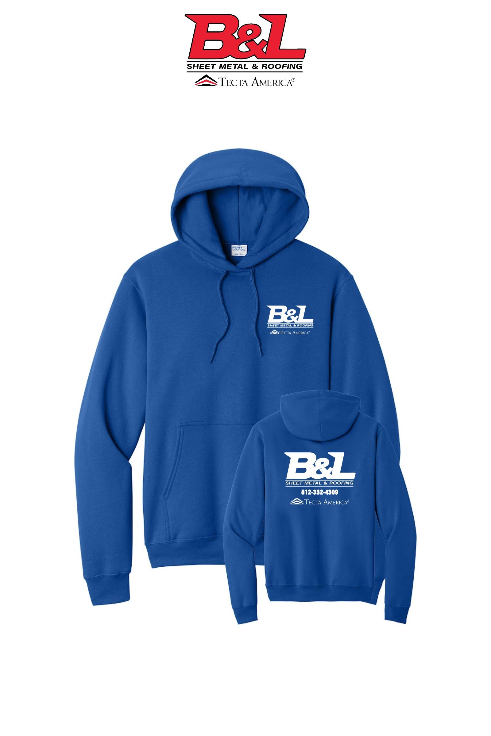 Port & Co™ Core Fleece Pullover Hooded Sweatshirt - B&L Sheet Metal & Roofing