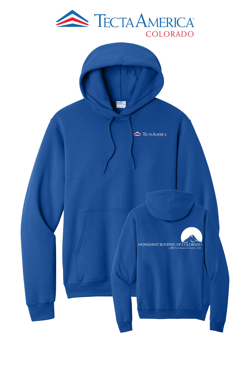 Port & Co™ Core Fleece Pullover Hooded Sweatshirt - Monument Roofing of Colorado