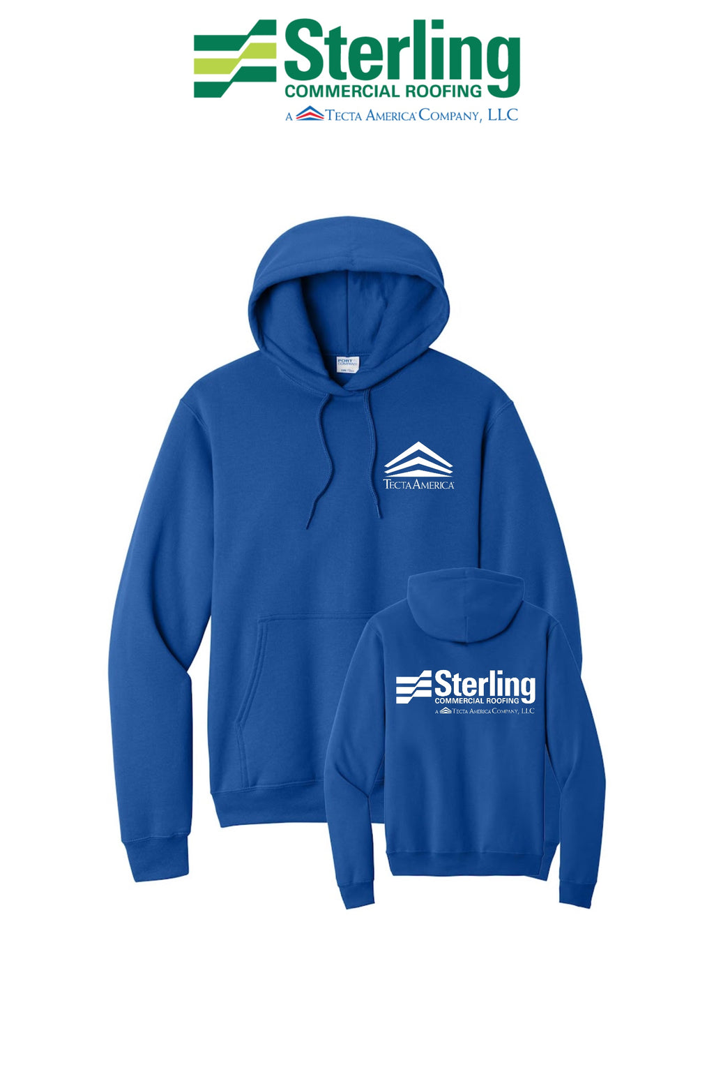 Port & Co™ Core Fleece Pullover Hooded Sweatshirt - Sterling, A Tecta American Company LLC