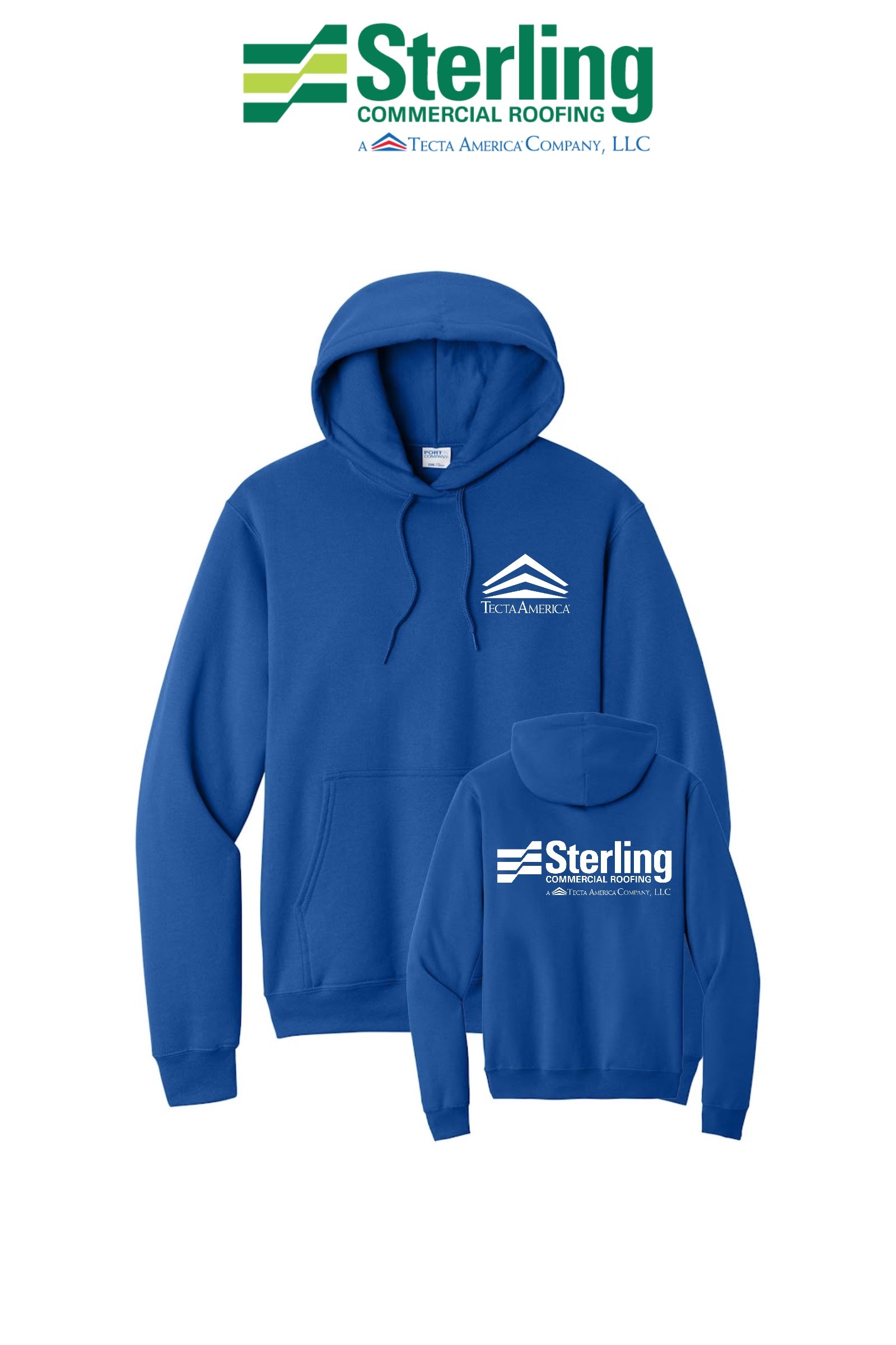 Port & Co™ Core Fleece Pullover Hooded Sweatshirt - Sterling, A Tecta American Company LLC