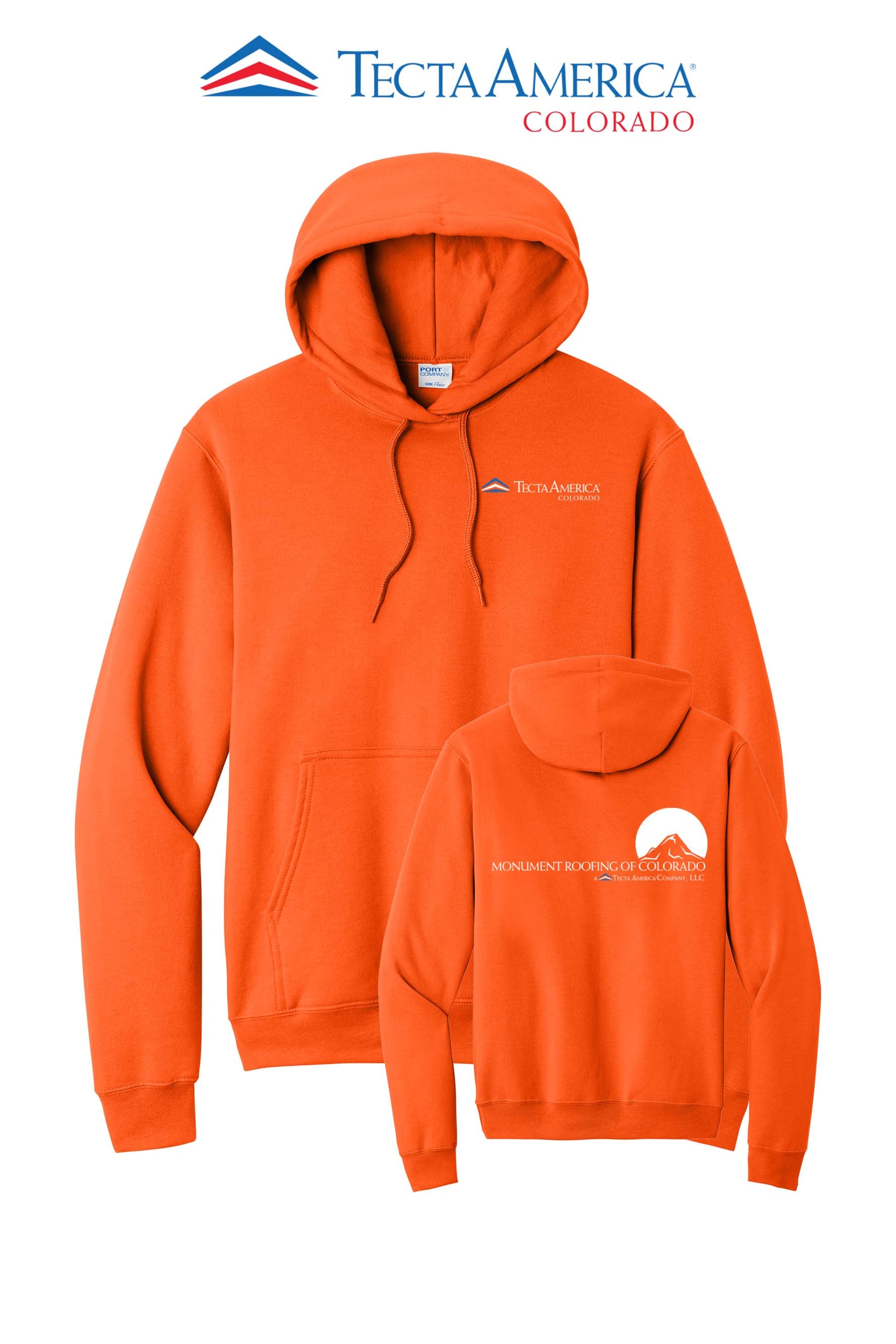 Port & Co™ Core Fleece Pullover Hooded Sweatshirt - Monument Roofing of Colorado