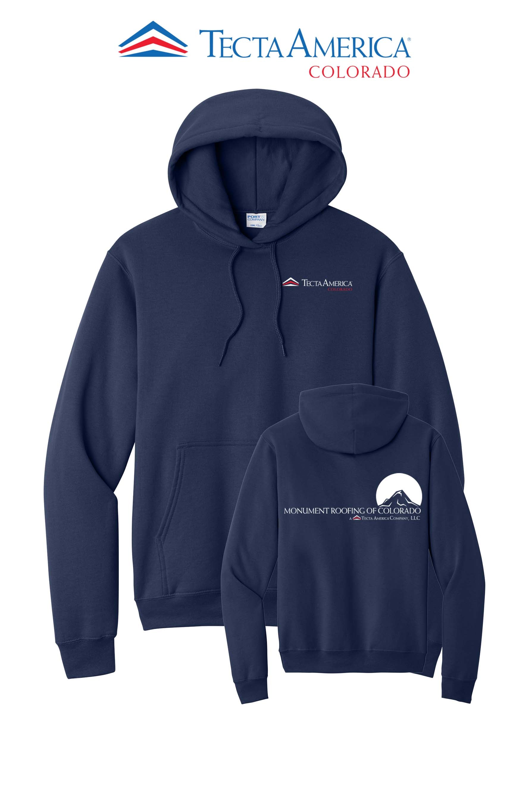 Port & Co™ Core Fleece Pullover Hooded Sweatshirt - Monument Roofing of Colorado