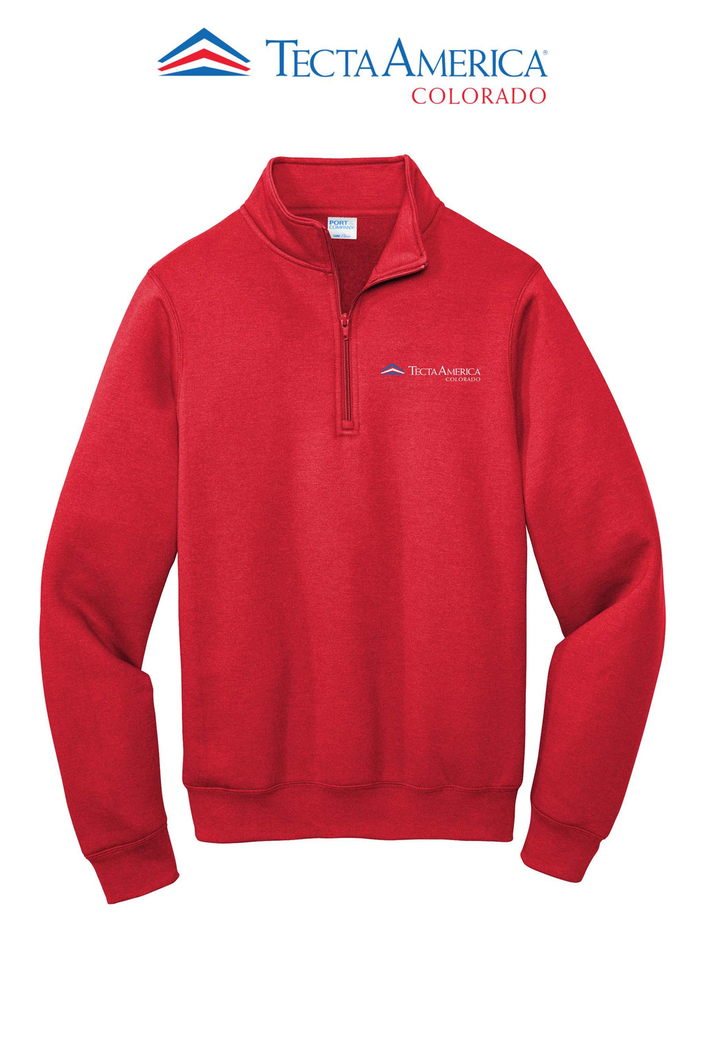 Port & Co™ Core Fleece 1/4-Zip Pullover Sweatshirt - Monument Roofing of Colorado