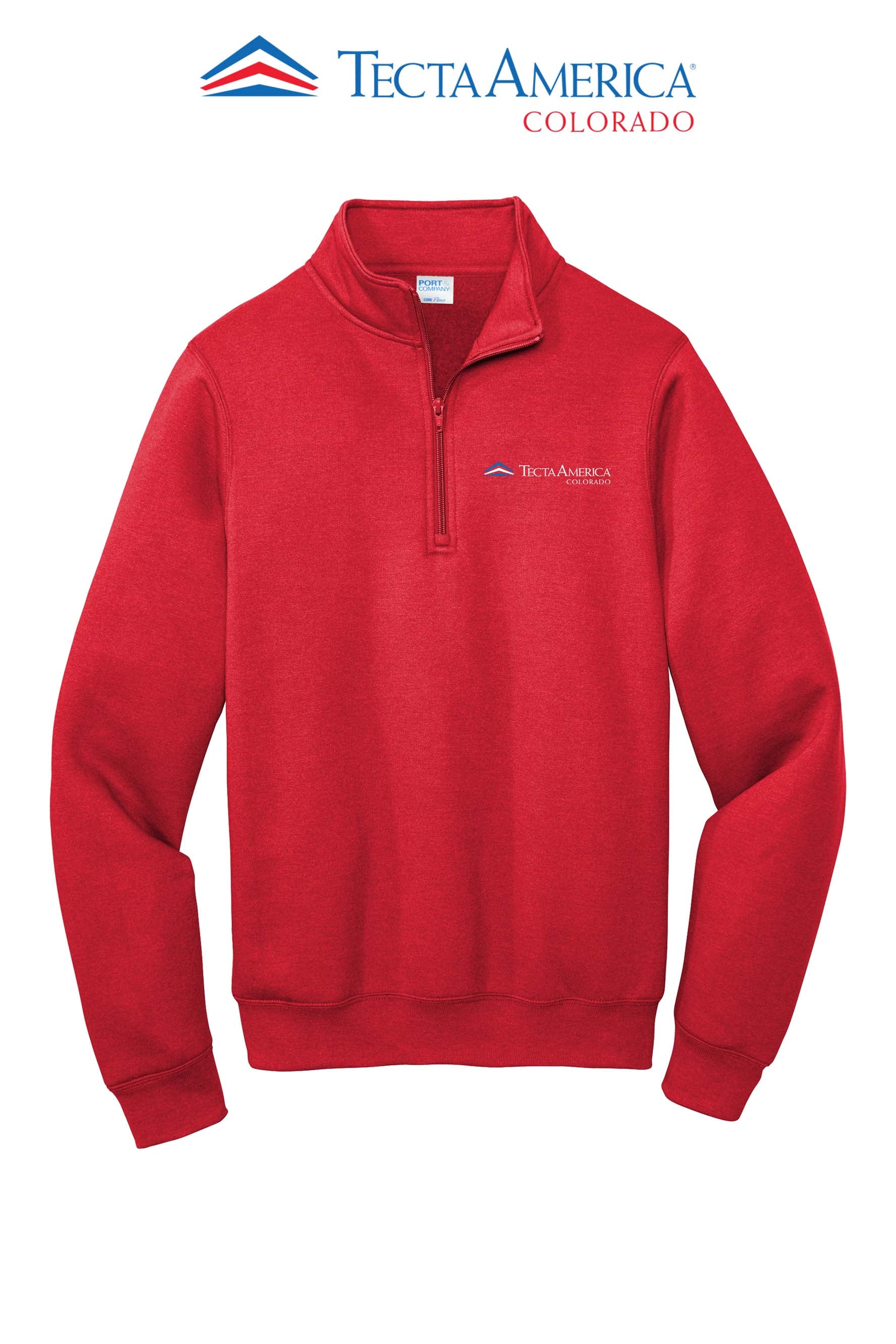 Port & Co™ Core Fleece 1/4-Zip Pullover Sweatshirt - Monument Roofing of Colorado