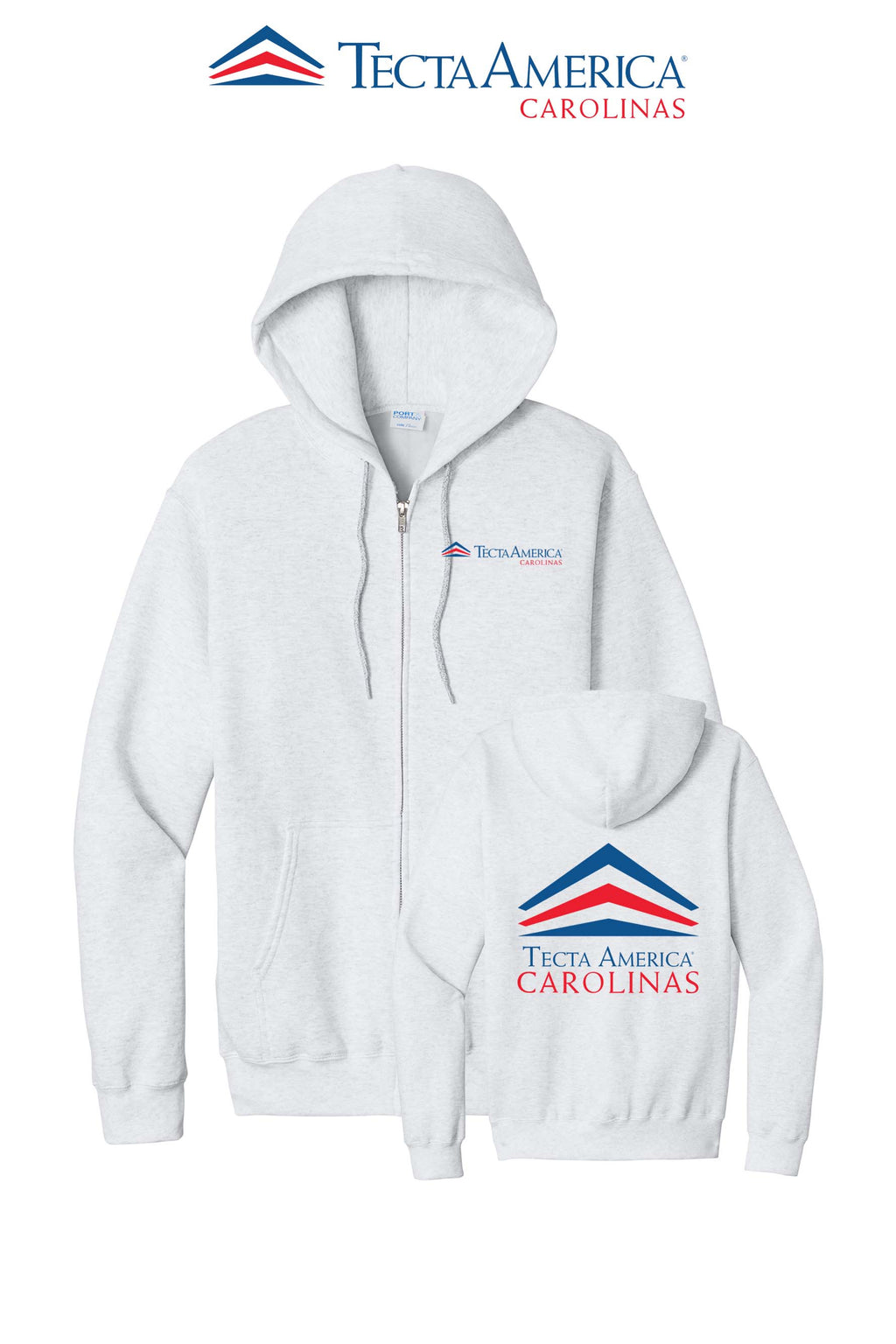 Port & Co™ Core Fleece Full-Zip Hooded Sweatshirt - Tecta America Carolinas LLC