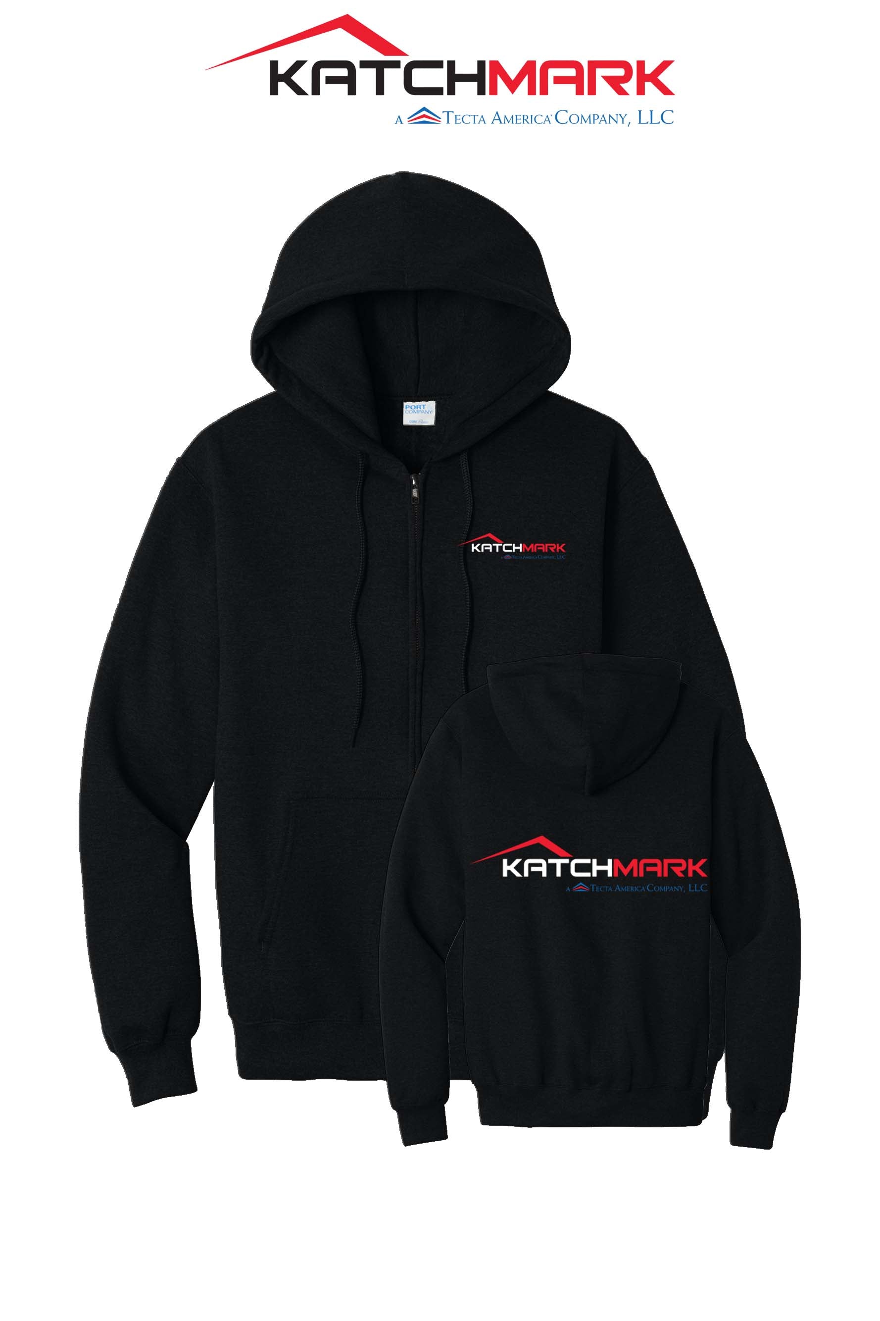 Port & Co™ Core Fleece Full-Zip Hooded Sweatshirt - Katchmark, A Tecta American Company LLC