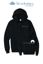 Port & Co™ Core Fleece Full-Zip Hooded Sweatshirt - Monument Roofing of Colorado