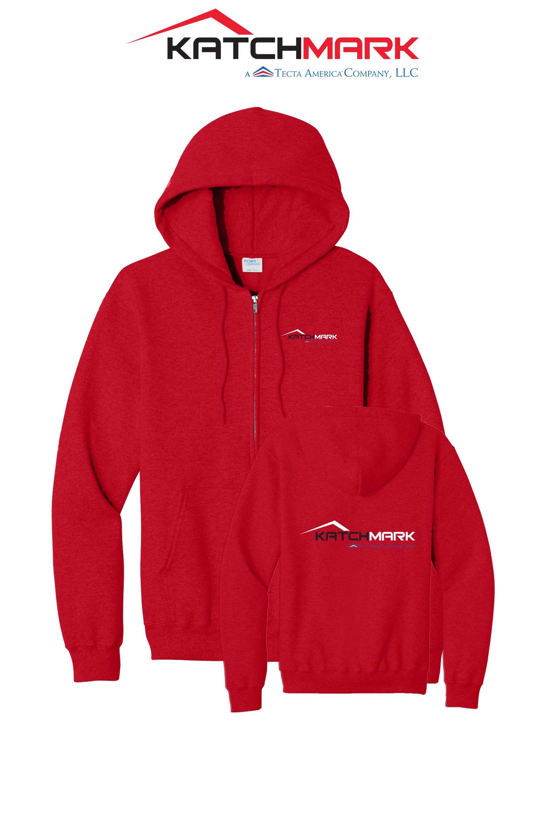 Port & Co™ Core Fleece Full-Zip Hooded Sweatshirt - Katchmark, A Tecta American Company LLC