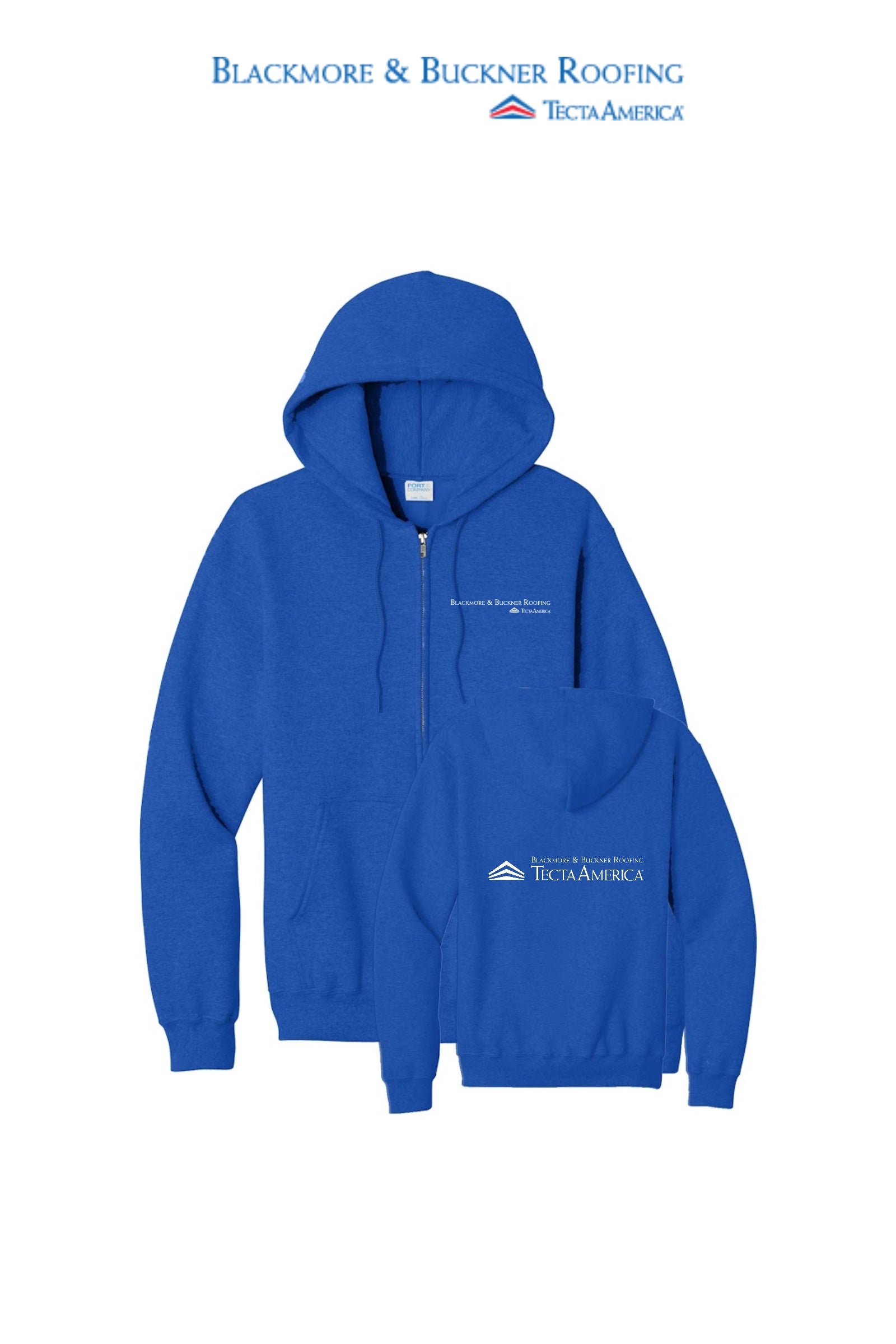 Port & Co™ Core Fleece Full-Zip Hooded Sweatshirt - Blackmore & Buckner