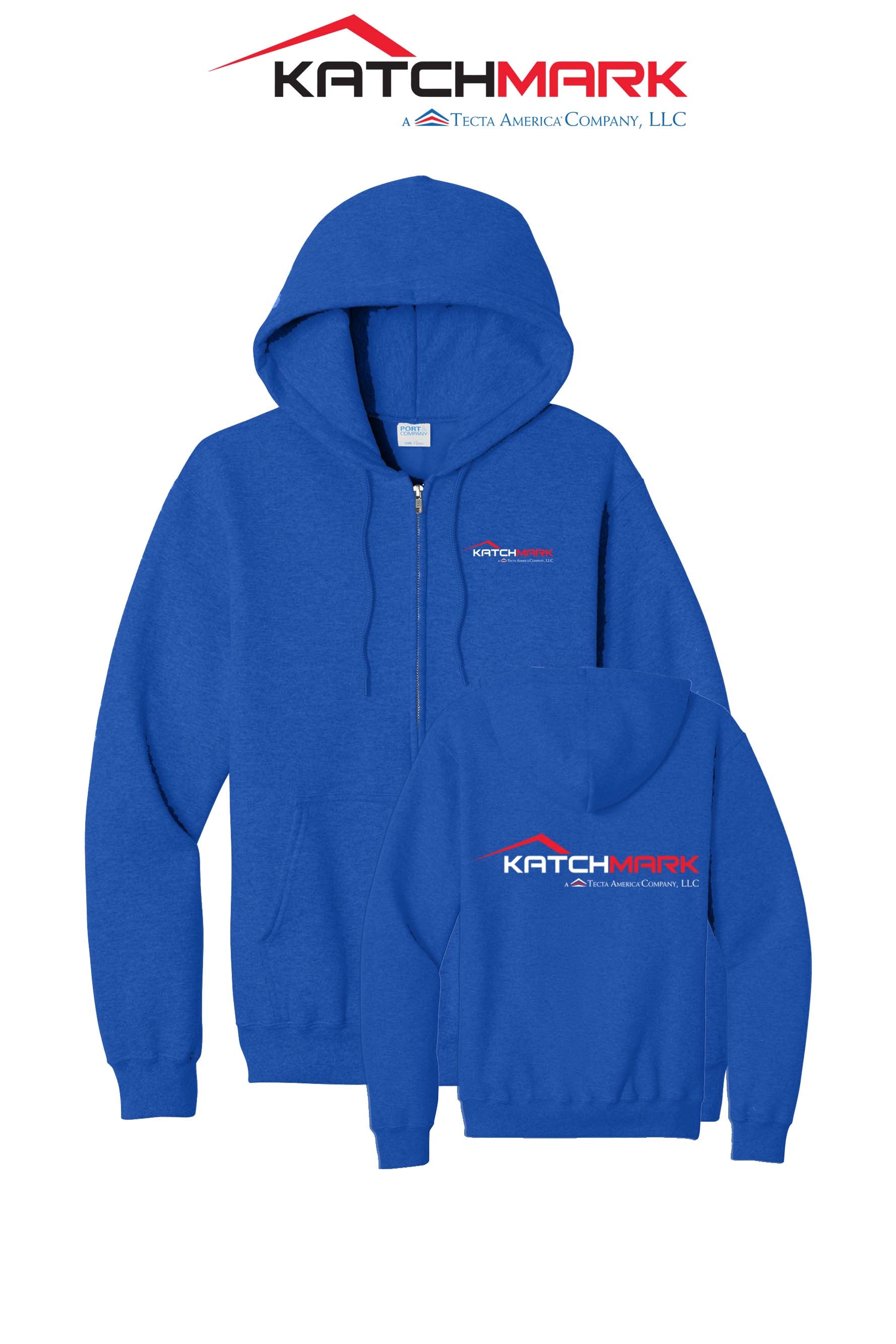 Port & Co™ Core Fleece Full-Zip Hooded Sweatshirt - Katchmark, A Tecta American Company LLC