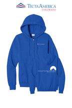Port & Co™ Core Fleece Full-Zip Hooded Sweatshirt - Monument Roofing of Colorado