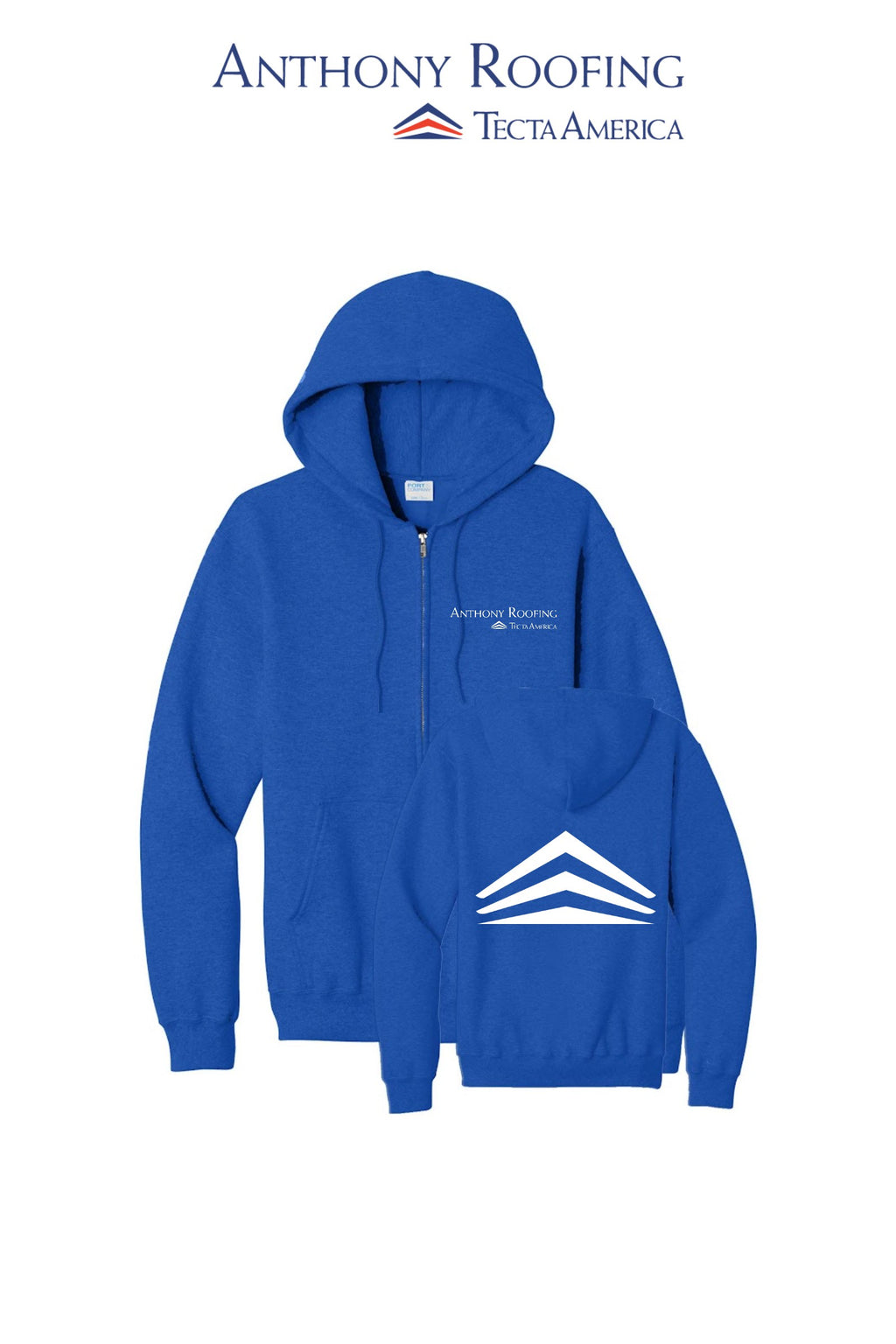 Port & Co™ Core Fleece Full-Zip Hooded Sweatshirt - Anthony Roofing