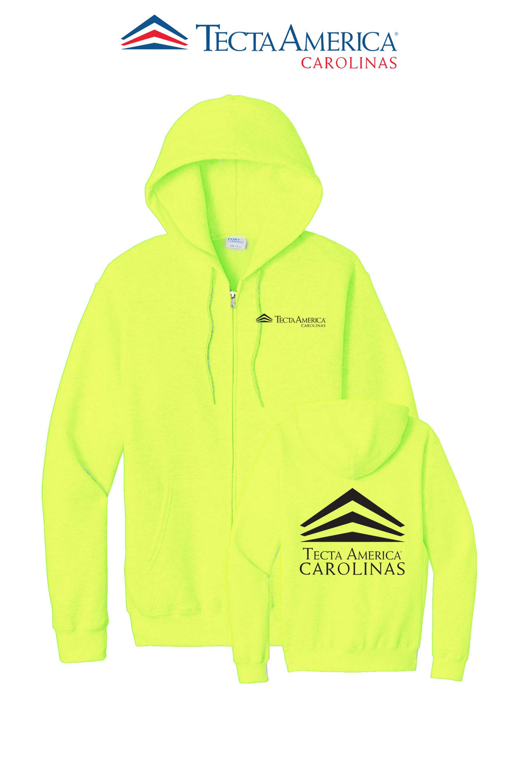 Port & Co™ Core Fleece Full-Zip Hooded Sweatshirt - Tecta America Carolinas LLC