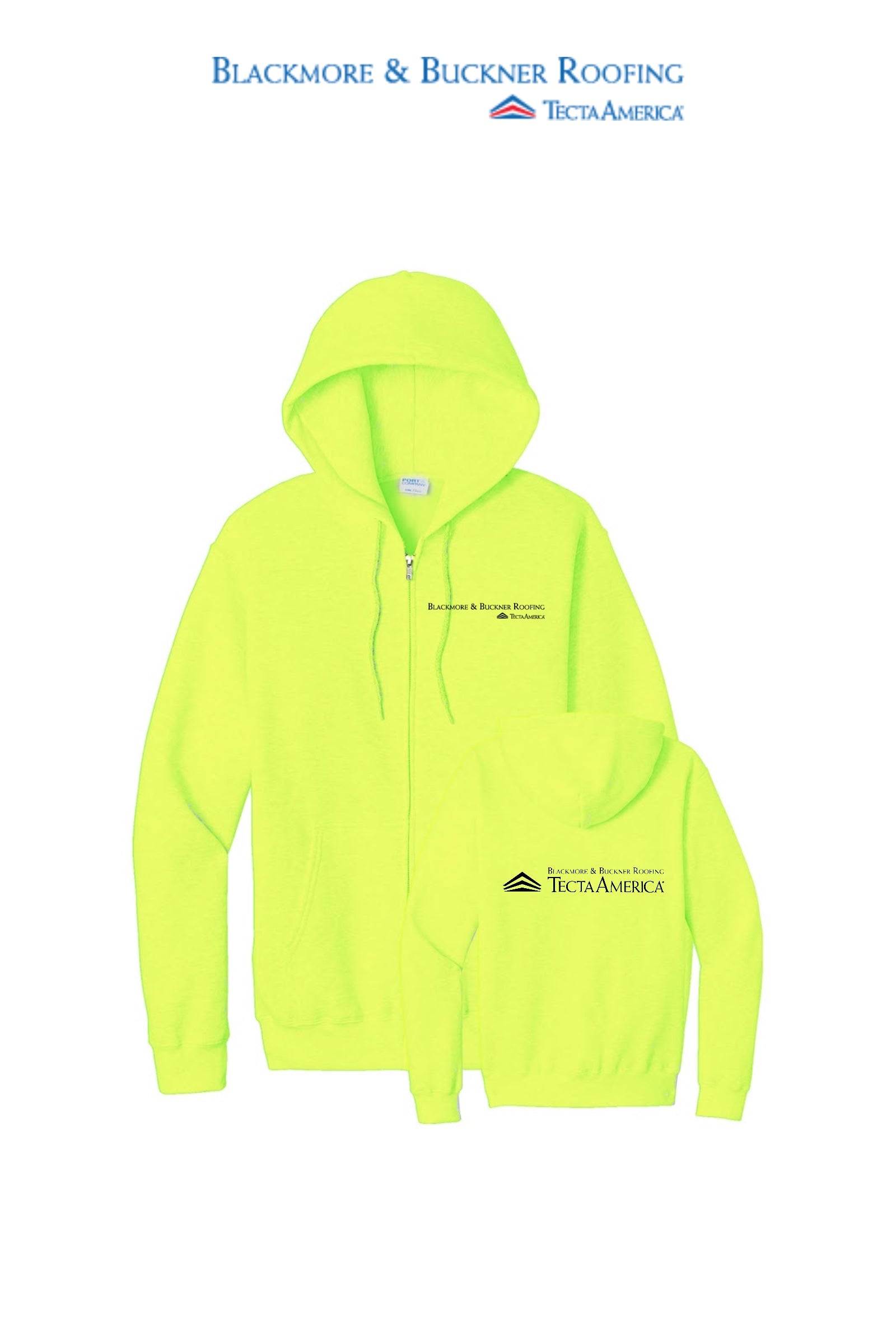 Port & Co™ Core Fleece Full-Zip Hooded Sweatshirt - Blackmore & Buckner