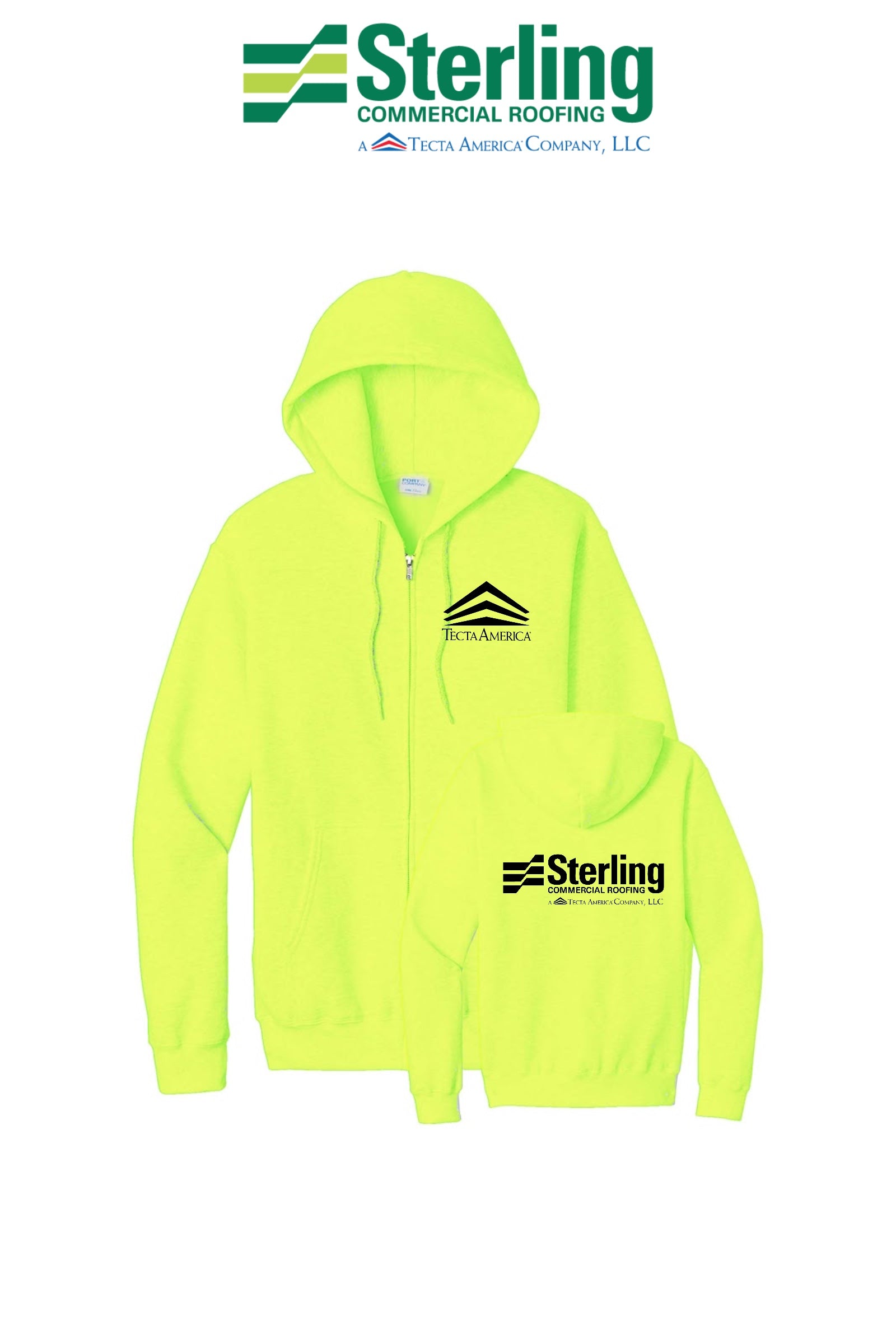 Port & Co™ Core Fleece Full-Zip Hooded Sweatshirt - Sterling, A Tecta American Company LLC