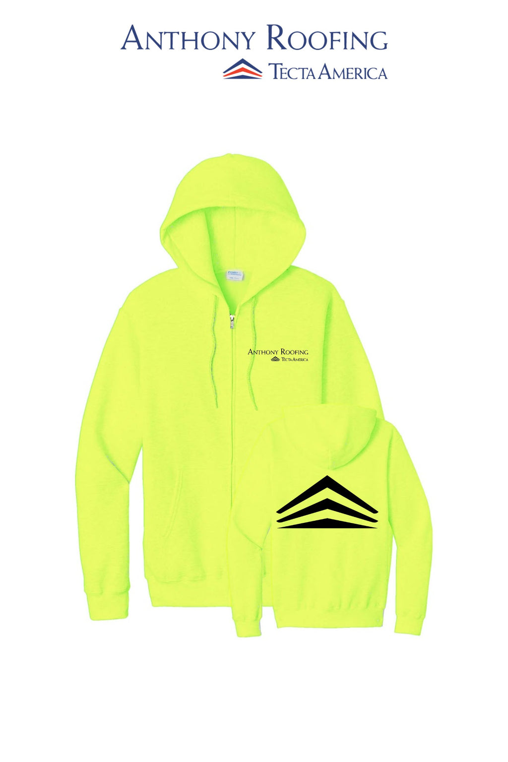 Port & Co™ Core Fleece Full-Zip Hooded Sweatshirt - Anthony Roofing